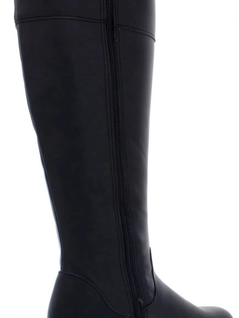 Karen Scott Women’s Black Knee-High Riding Boots with Silver Buckle